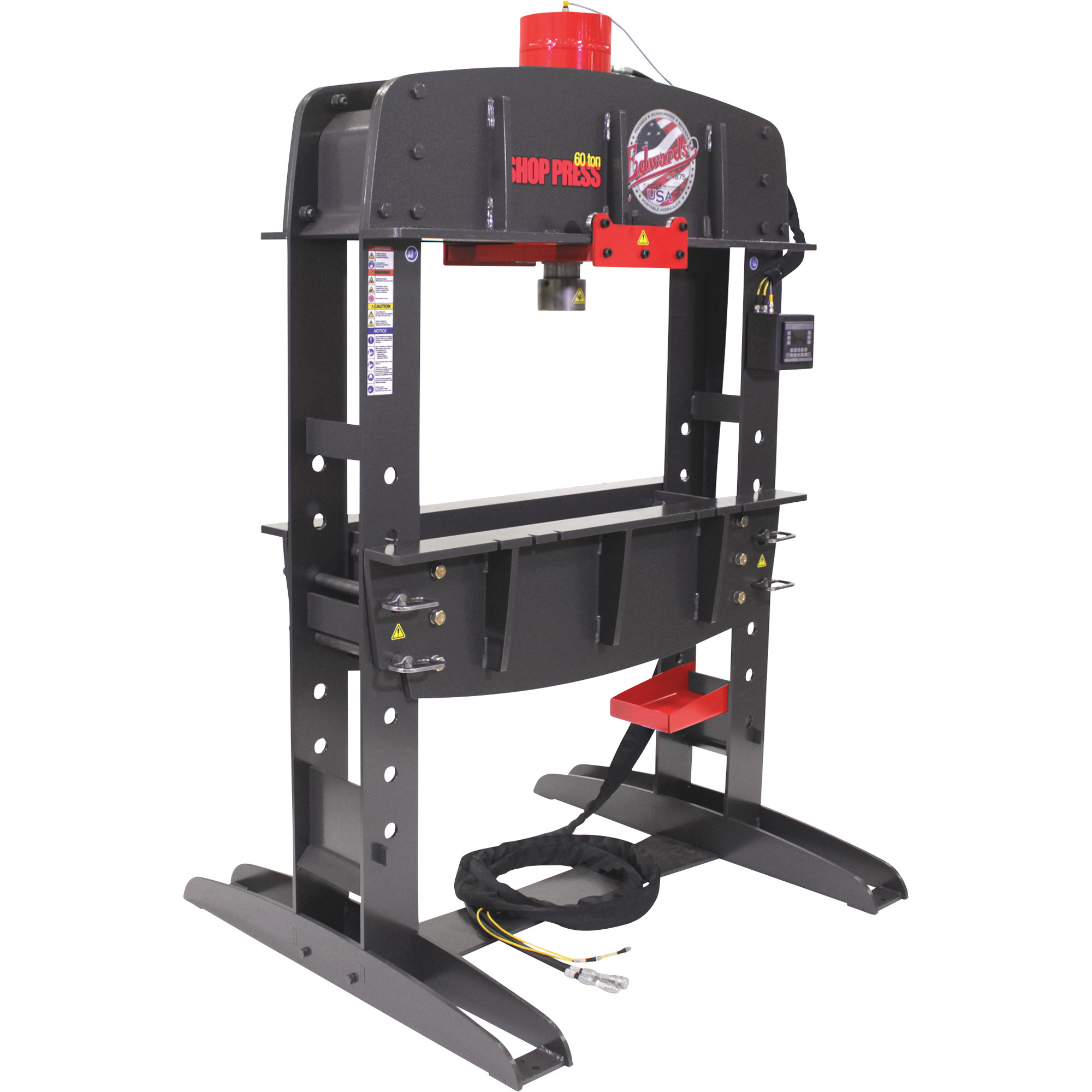 Edwards 60-Ton Shop Press with Porta Power, Single-Phase, 230 Volt, Model# HAT8010